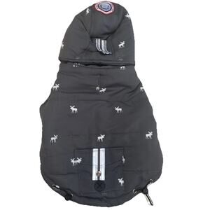 LuvGear Cold Alert Tech Reversible Gray, Plaid Flannel Dog Coat/Jacket M